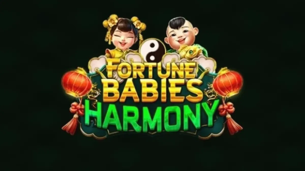 Fortune Babies – Harmony slot game interface na nagpapakita ng mga cute na sanggol at mga simbolo ng suwerte.