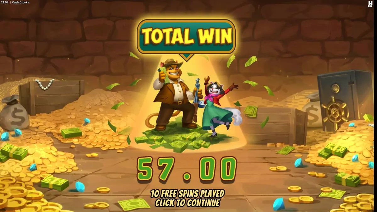 Cash Crooks slot game visual style featuring noir cat burglars and vault themes.