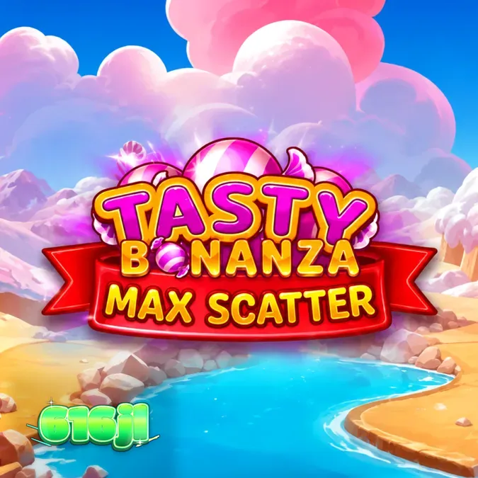 Mobile gameplay interface ng Tasty Bonanza Max Scatter na nagpapakita ng makulay na candy grid.