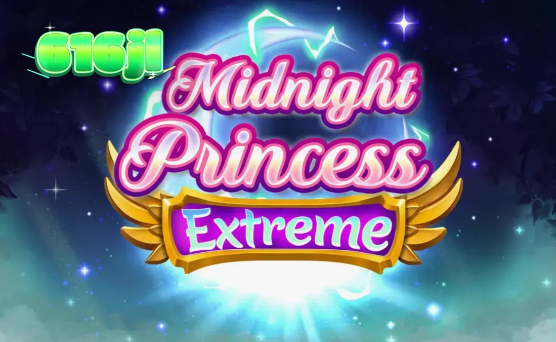 Midnight Princess Extreme slot game interface na may anime warrior princesses at neon cosmic background.